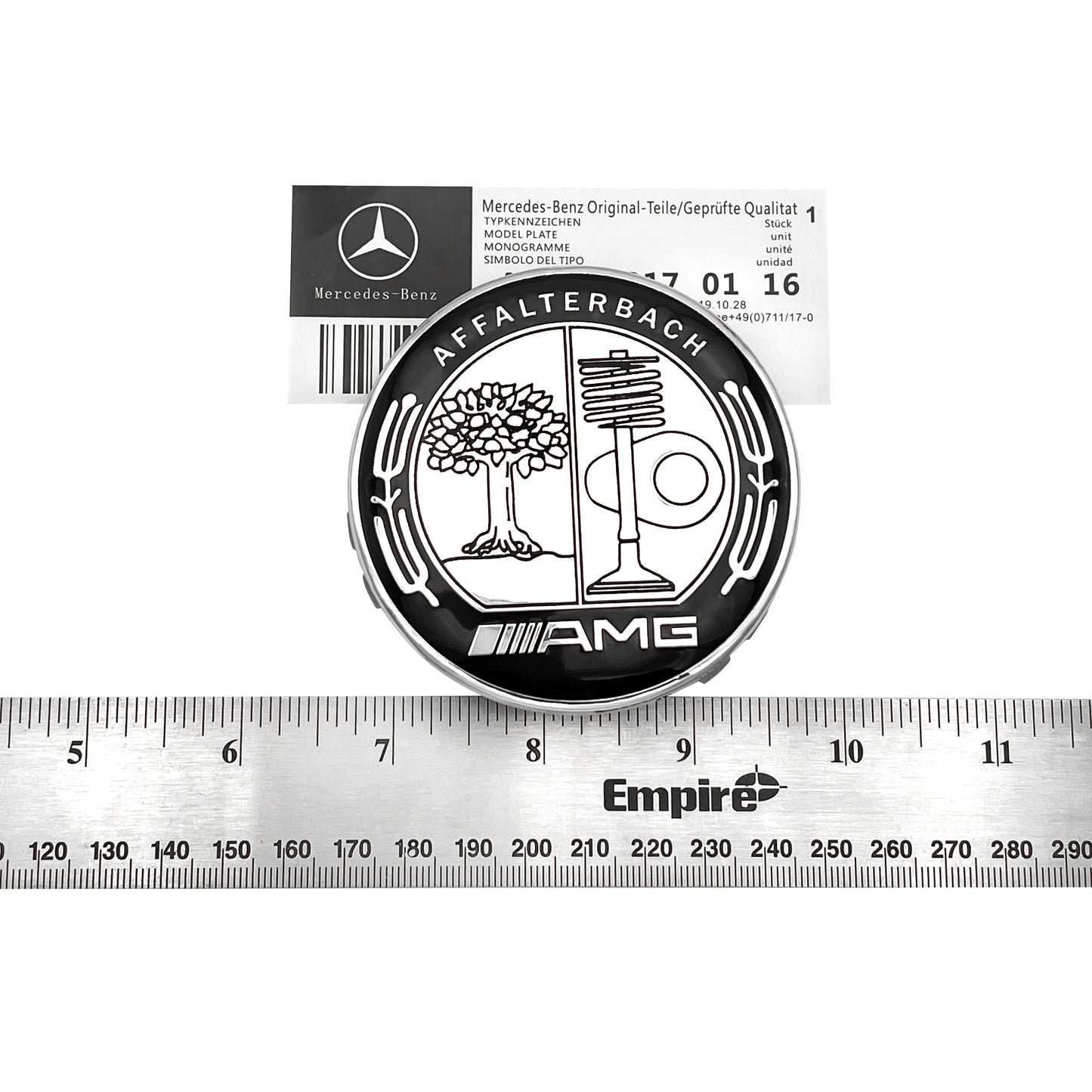 Mercedes Benz AMG Affalterbach Wheel Center Caps Emblem 75MM Wreath Rim 4 PCS OE
