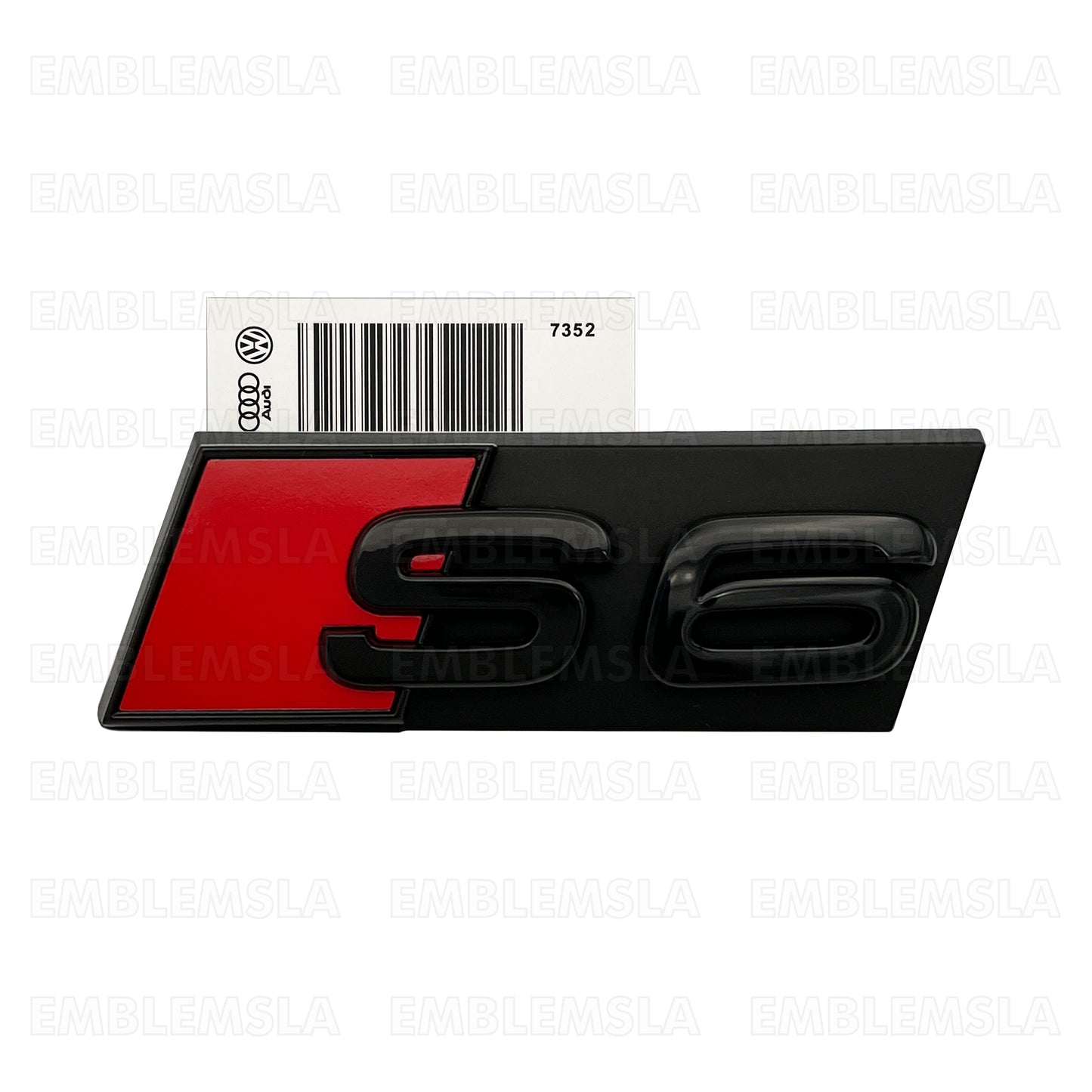 Audi S6 Front Grill Emblem Gloss Black for A6 S6 Hood Grille Badge Nameplate