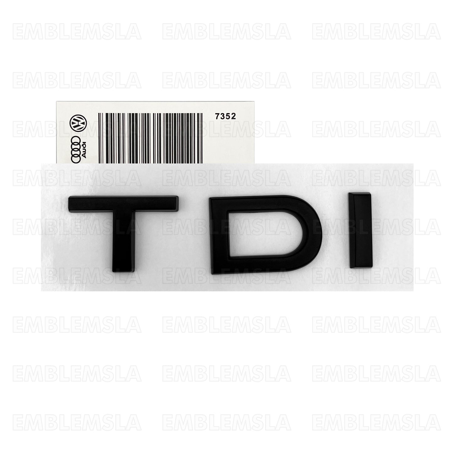 Audi TDI Matte Black Emblem Rear Trunk Lid 3D Badge OEM S Line A3 A5 A5 A6 A7 Q5