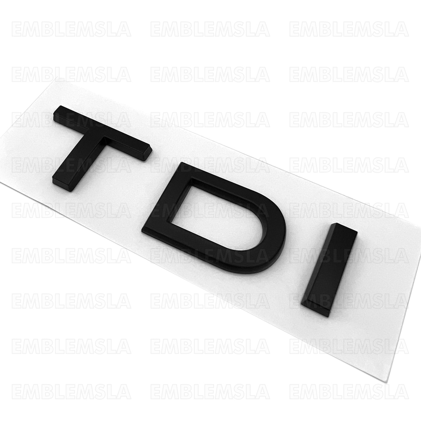 Audi TDI Matte Black Emblem Rear Trunk Lid 3D Badge OEM S Line A3 A5 A5 A6 A7 Q5