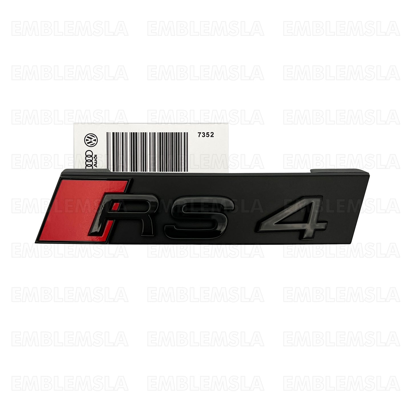 Audi RS4 Front Grill Emblem Gloss Black for RS4 A S4 Hood Grille Badge Nameplate