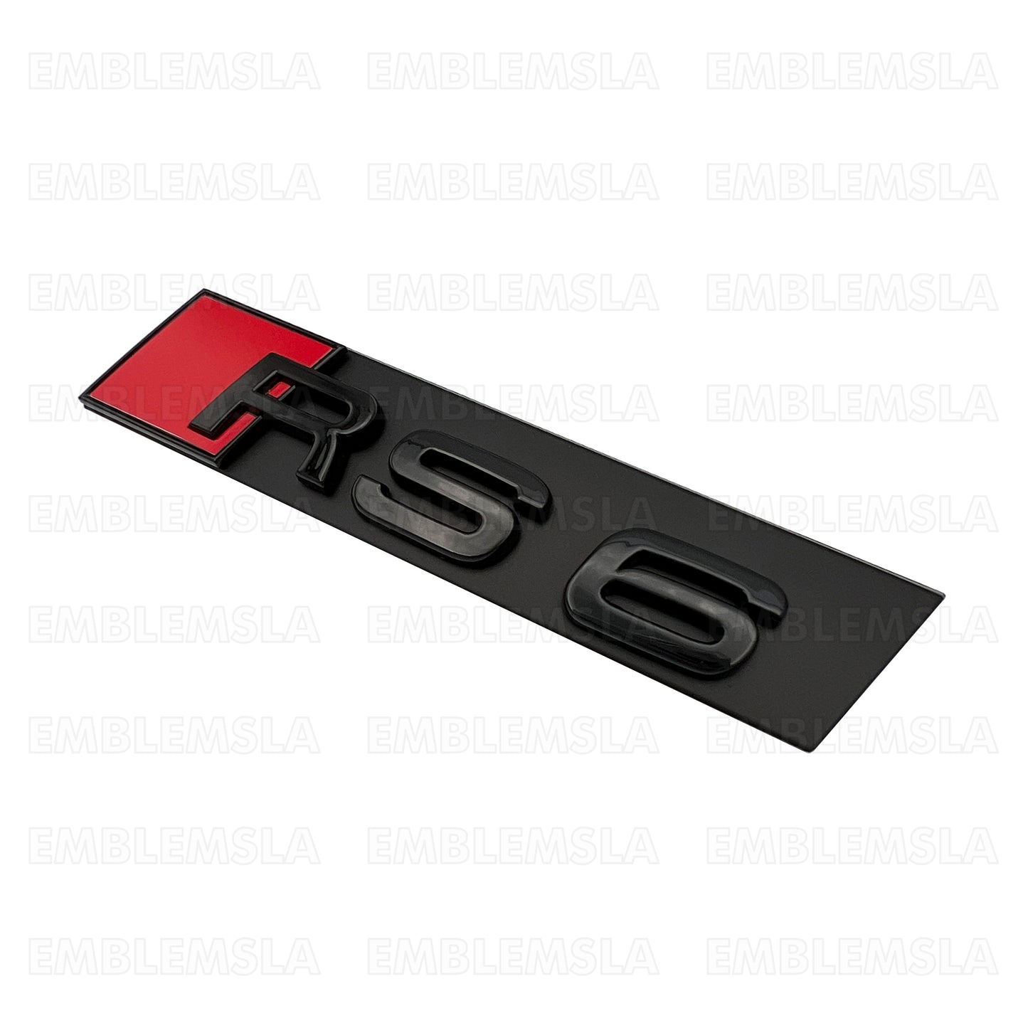 Audi RS6 Front Grill Emblem Gloss Black for RS6 A S6 Hood Grille Badge Nameplate