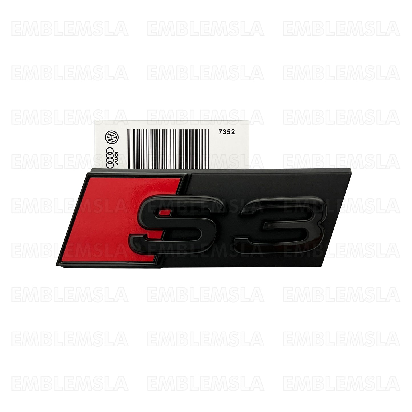Audi S3 Front Grill Emblem Gloss Black for A3 S3 Hood Grille Badge Nameplate