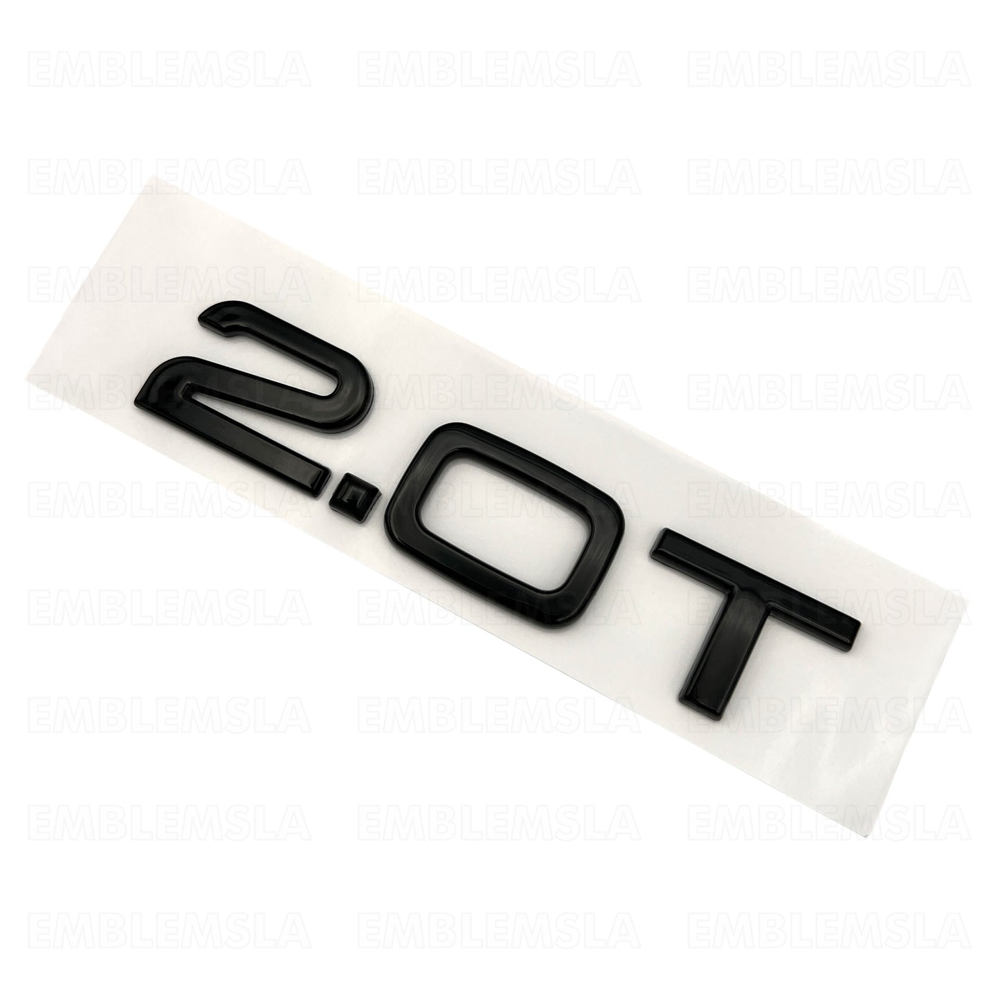 Audi 2.0T Emblem Gloss Black 3D Badge Trunk Nameplate OEM Compact S Line