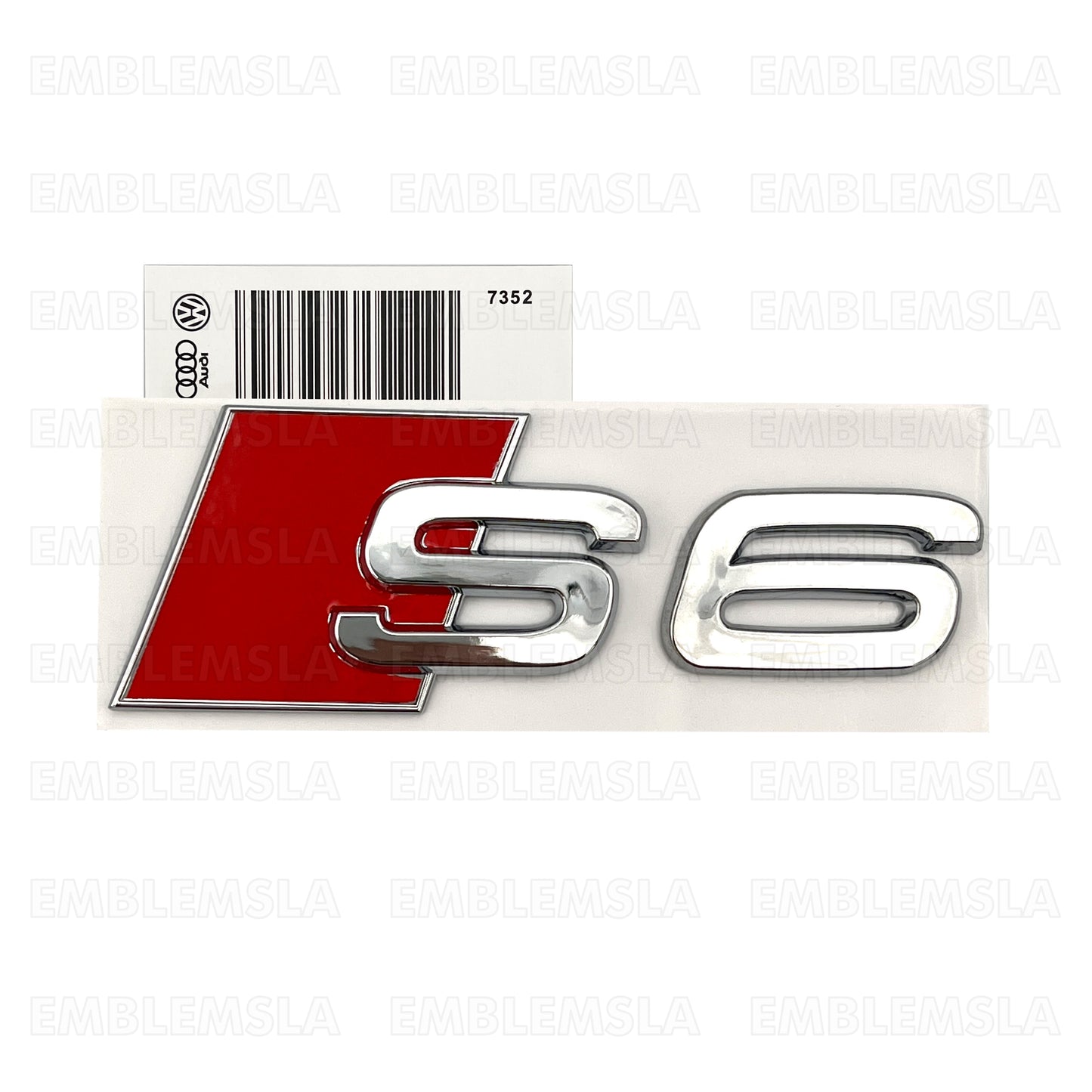 Audi S6 Emblem Chrome 3D Badge Rear Trunk Lid for S Line OEM Logo Nameplate A6