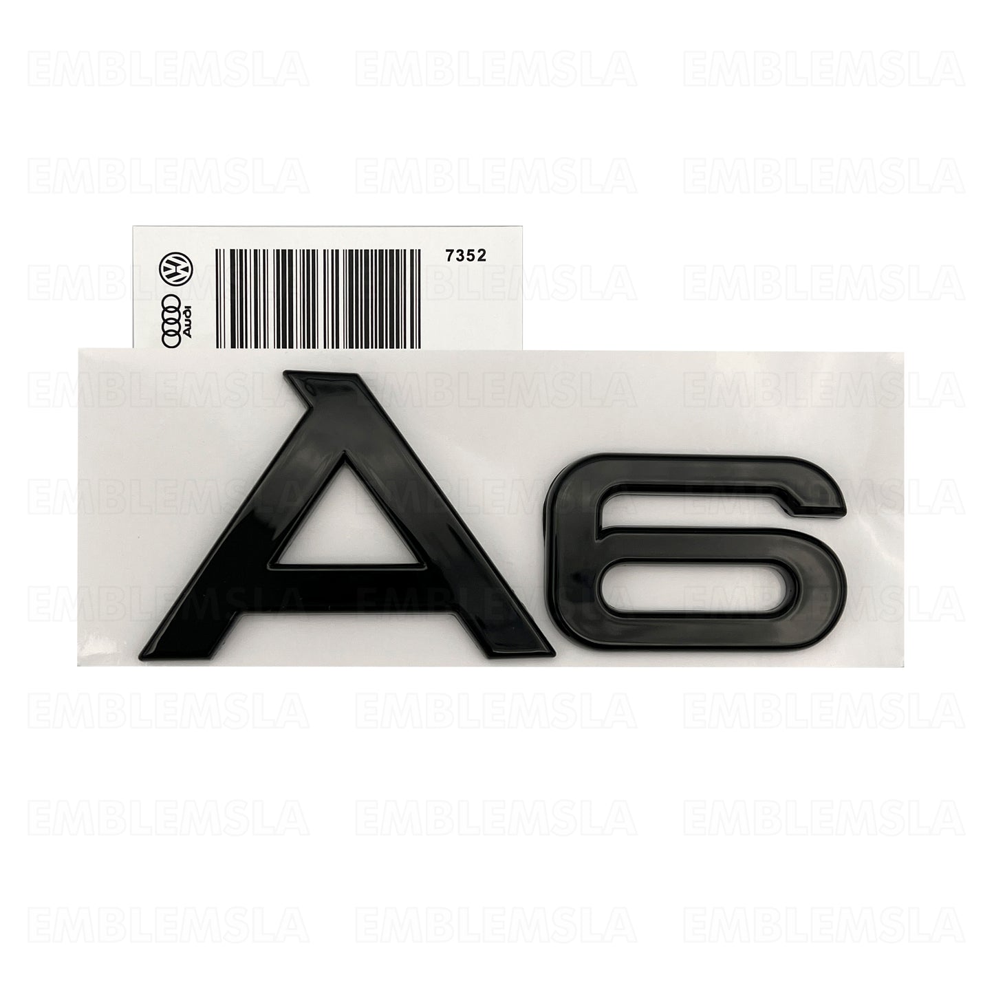 Audi A6 Gloss Black Emblem 3D Rear Trunk Lid Badge OEM S Line Logo Nameplate