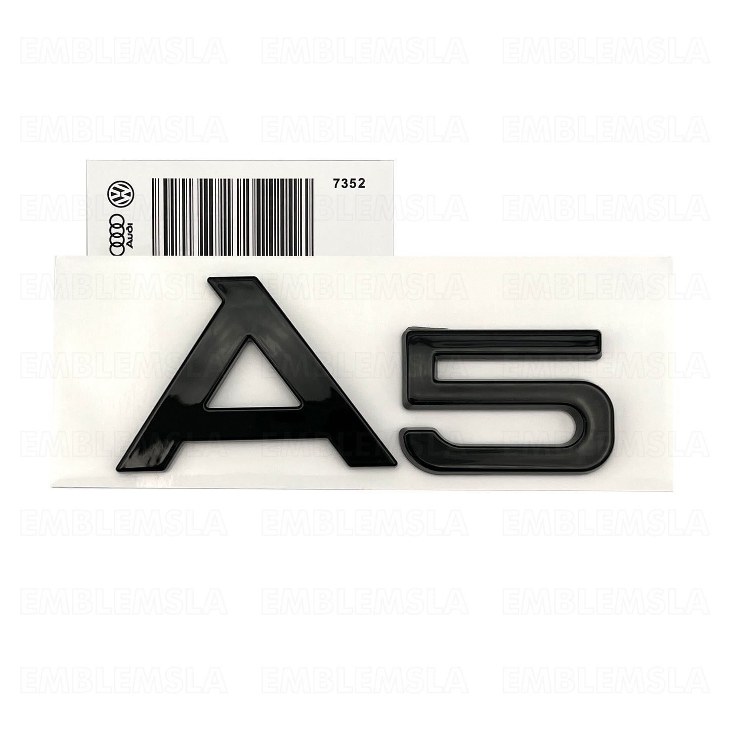 Audi A5 Gloss Black Emblem 3D Rear Trunk Lid Badge OEM S Line Logo Nameplate