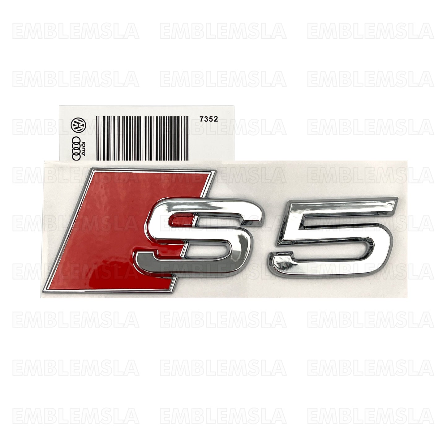 Audi S5 Emblem Chrome 3D Badge Rear Trunk Lid for S Line OEM Logo Nameplate A5