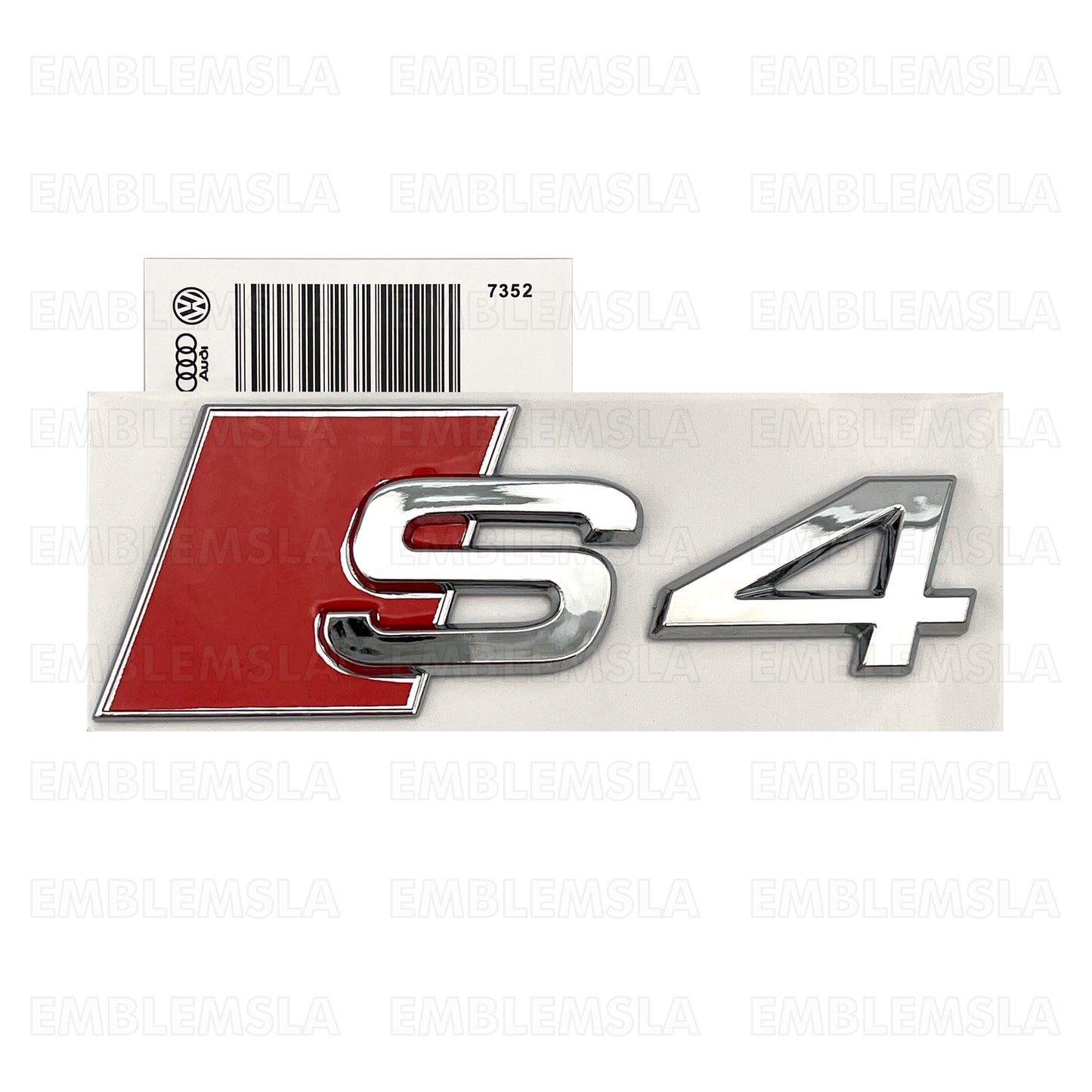 Audi S4 Emblem Chrome 3D Badge Rear Trunk Lid for S Line OEM Logo Nameplate A4