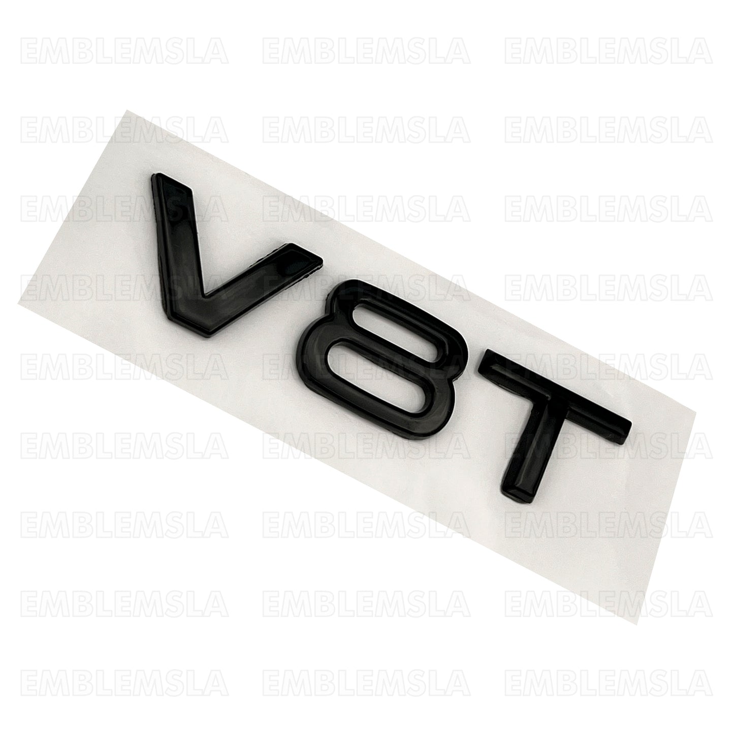 Audi V8T Emblem Gloss Black OEM Side Fender Badge A4 A5 A6 A7 S6 Q3 Q5 Q7 TT