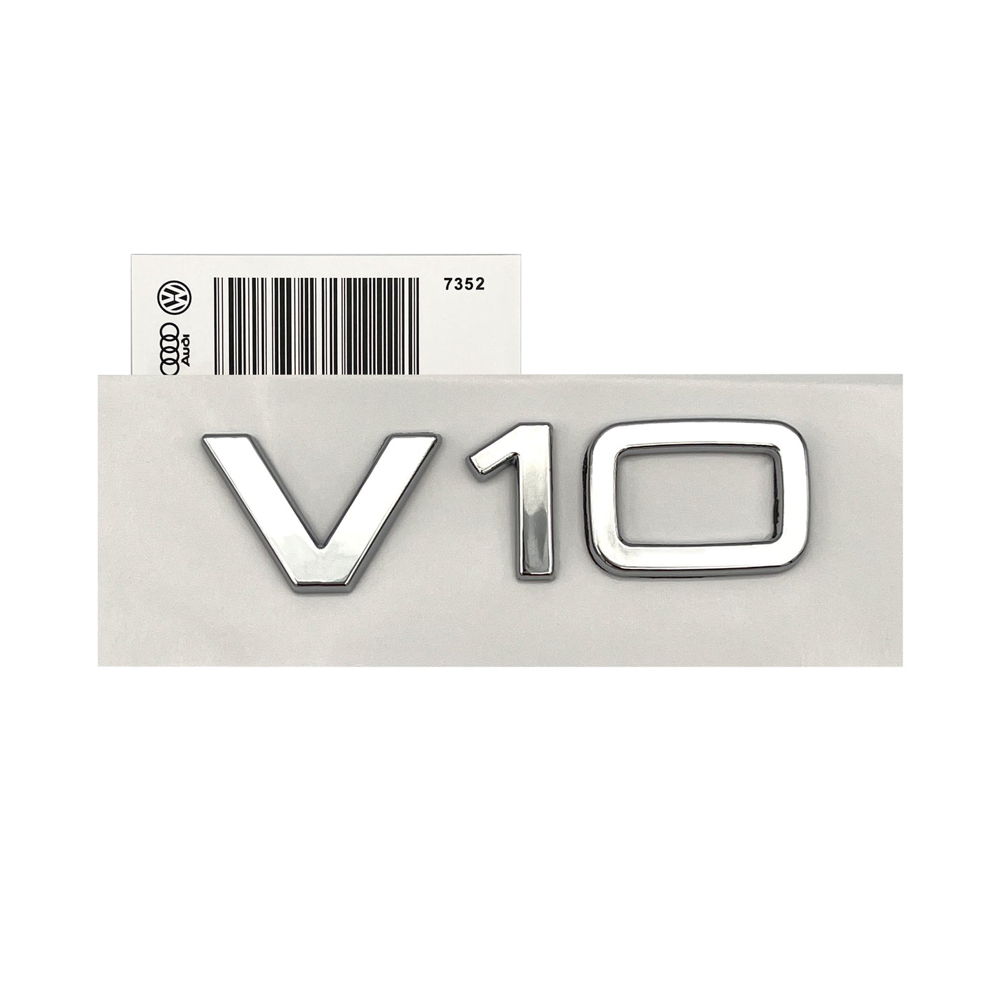 Audi V10 Emblem Chrome OEM Side Fender Badge A4 A5 A6 A7 S6 Q3 Q5 Q7 TT 2x