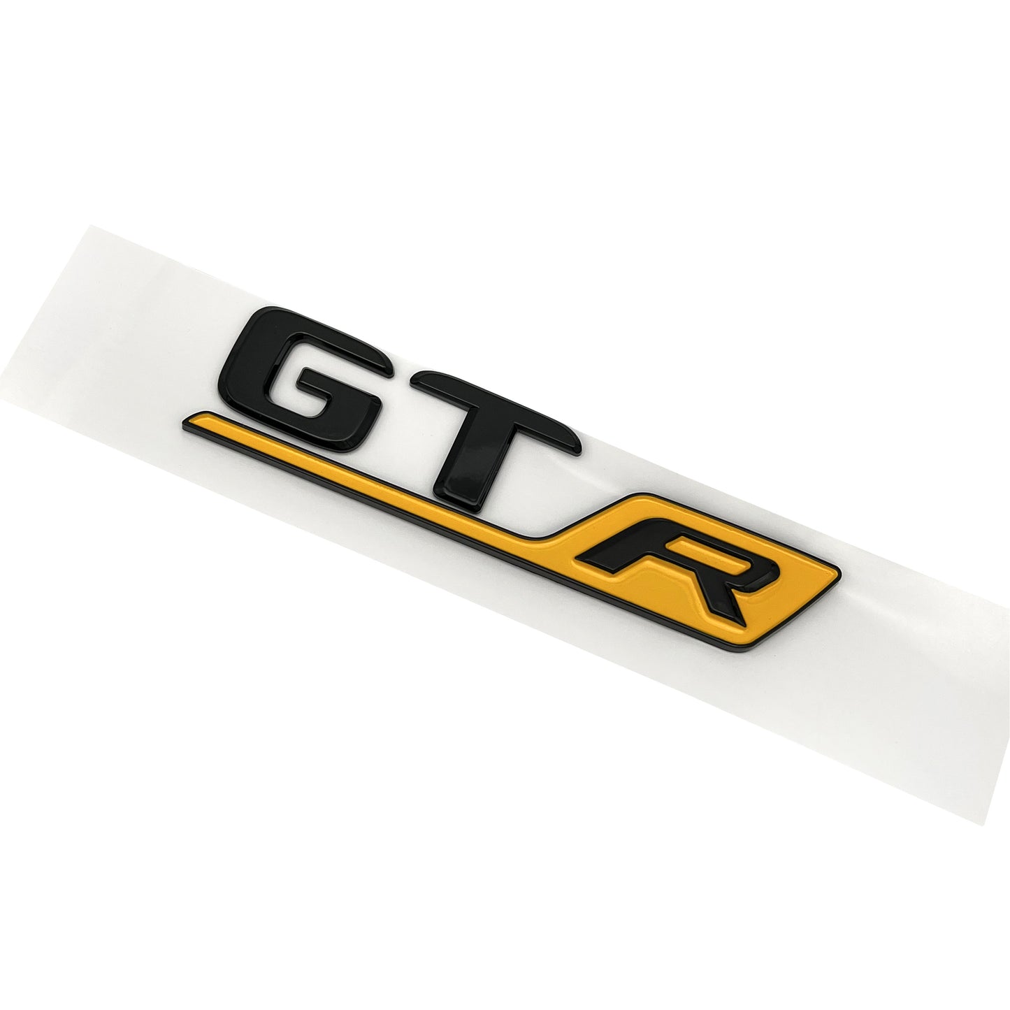 Mercedes Benz GTR GT R OE AMG Emblem Gloss Black Yellow 3D Trunk Rear Badge