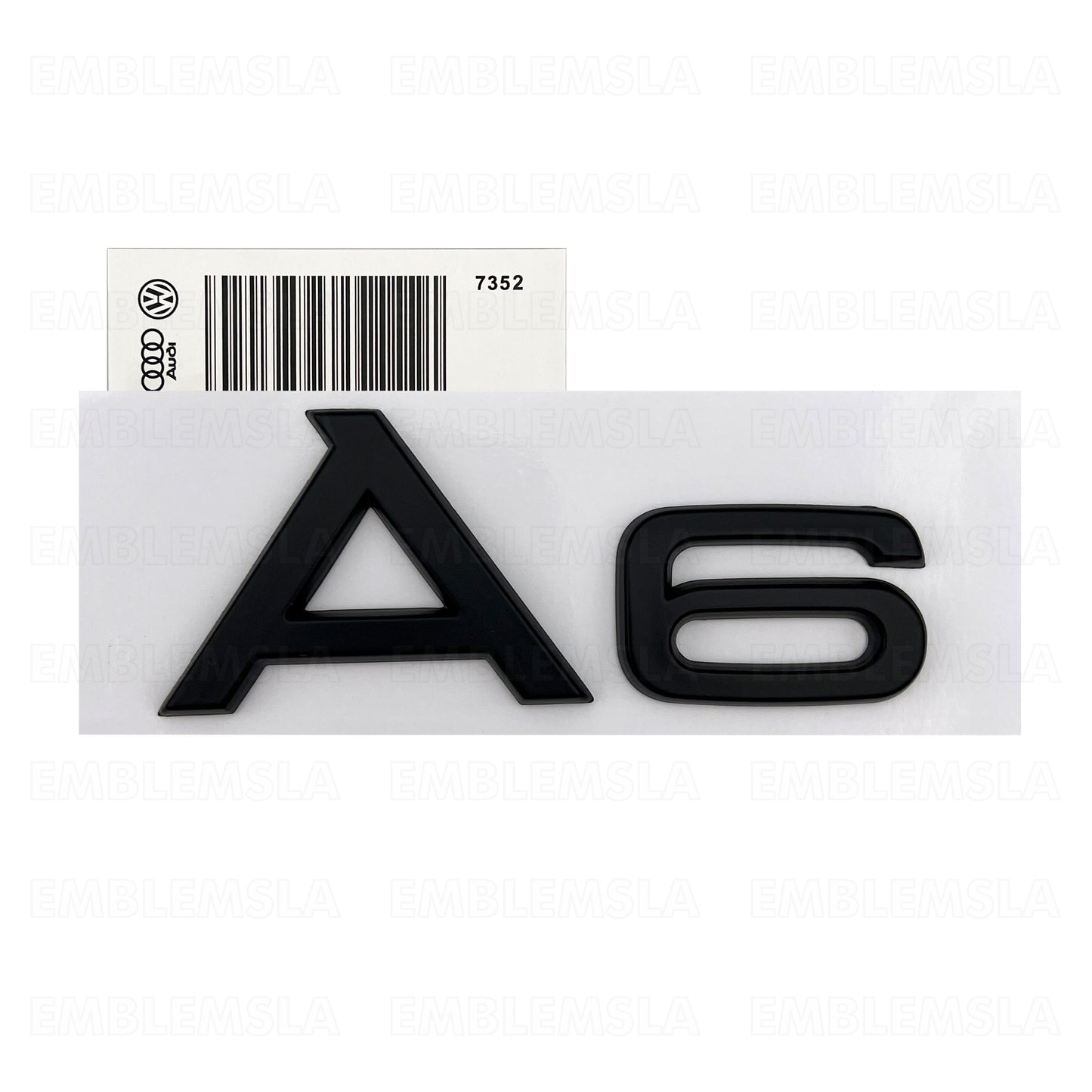 Audi A6 Matte Black Emblem 3D Rear Trunk Lid Badge OEM S Line Logo Nameplate