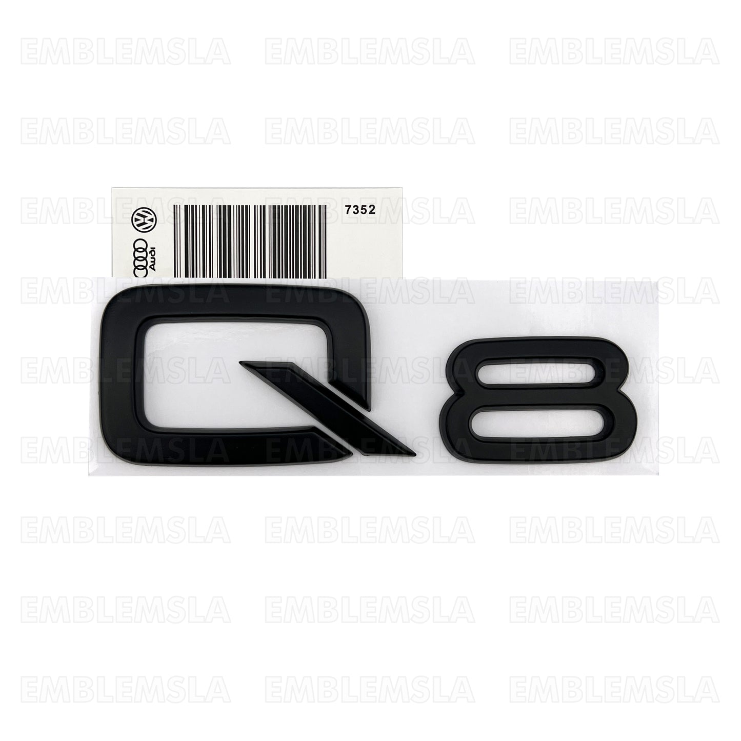 Audi Q8 Matte Black Emblem Rear Trunk Lid 3D Badge OEM S Line SQ8 Logo Nameplate