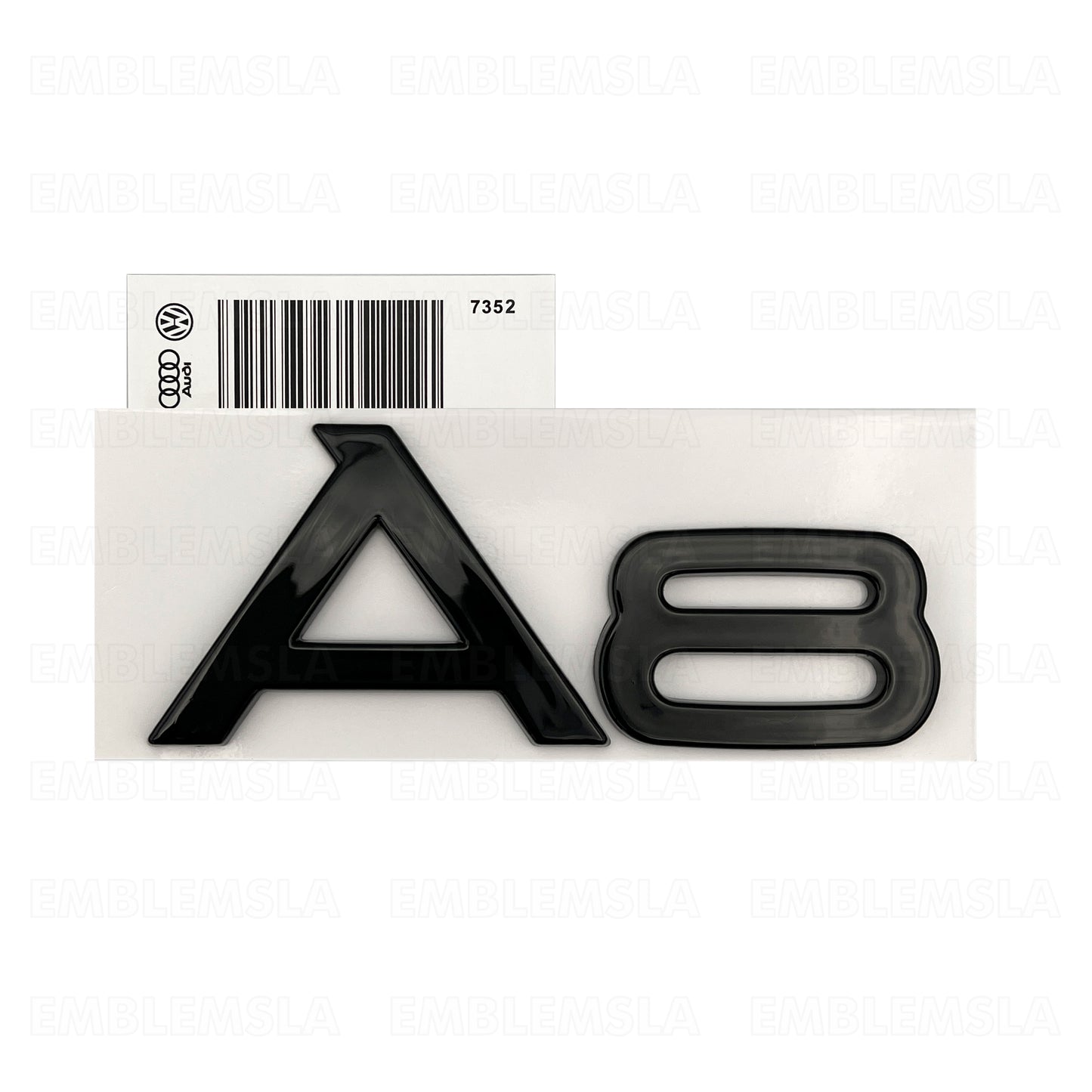 Audi A8 Matte Black Emblem 3D Rear Trunk Lid Badge OEM S Line Logo Nameplate S8