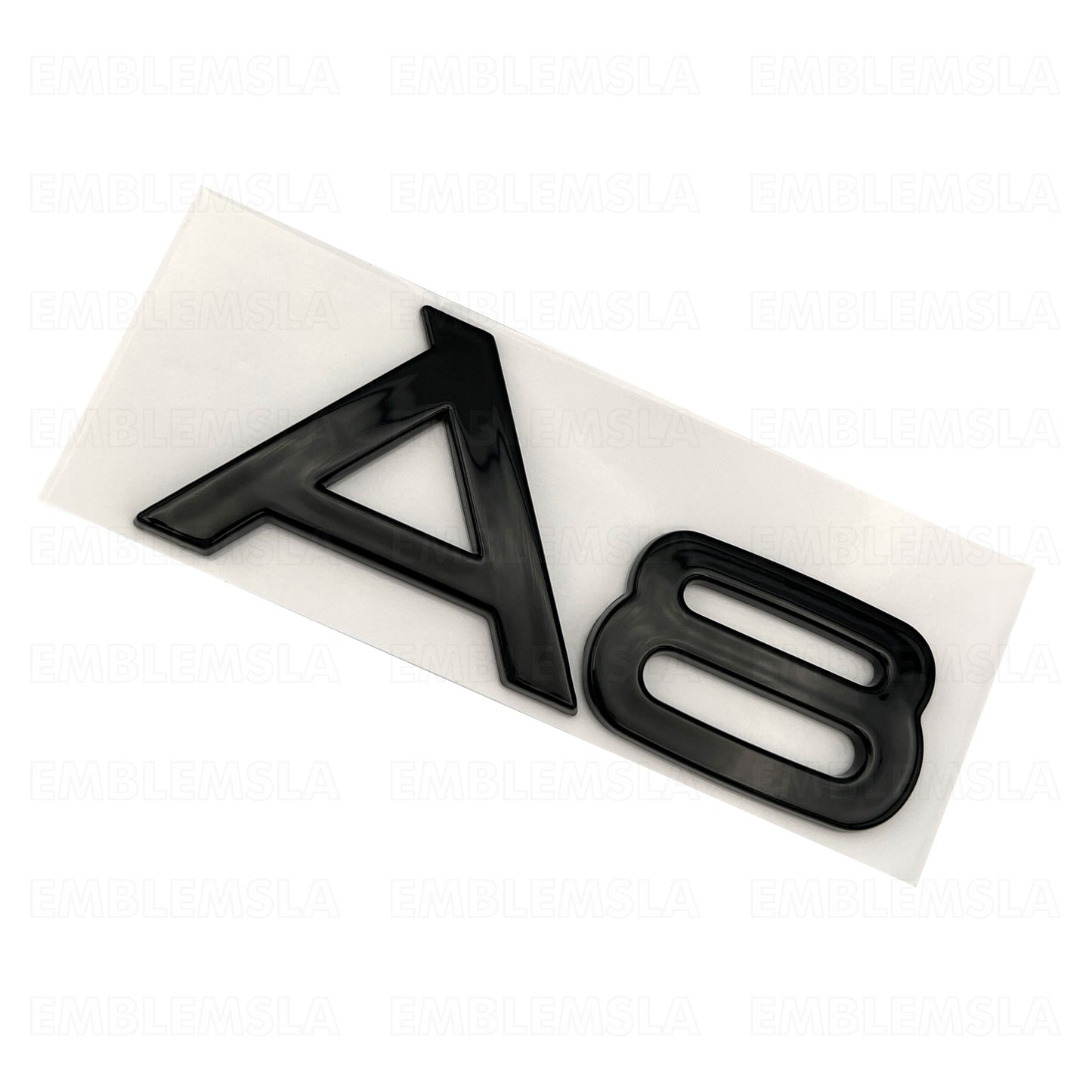 Audi A8 Matte Black Emblem 3D Rear Trunk Lid Badge OEM S Line Logo Nameplate S8