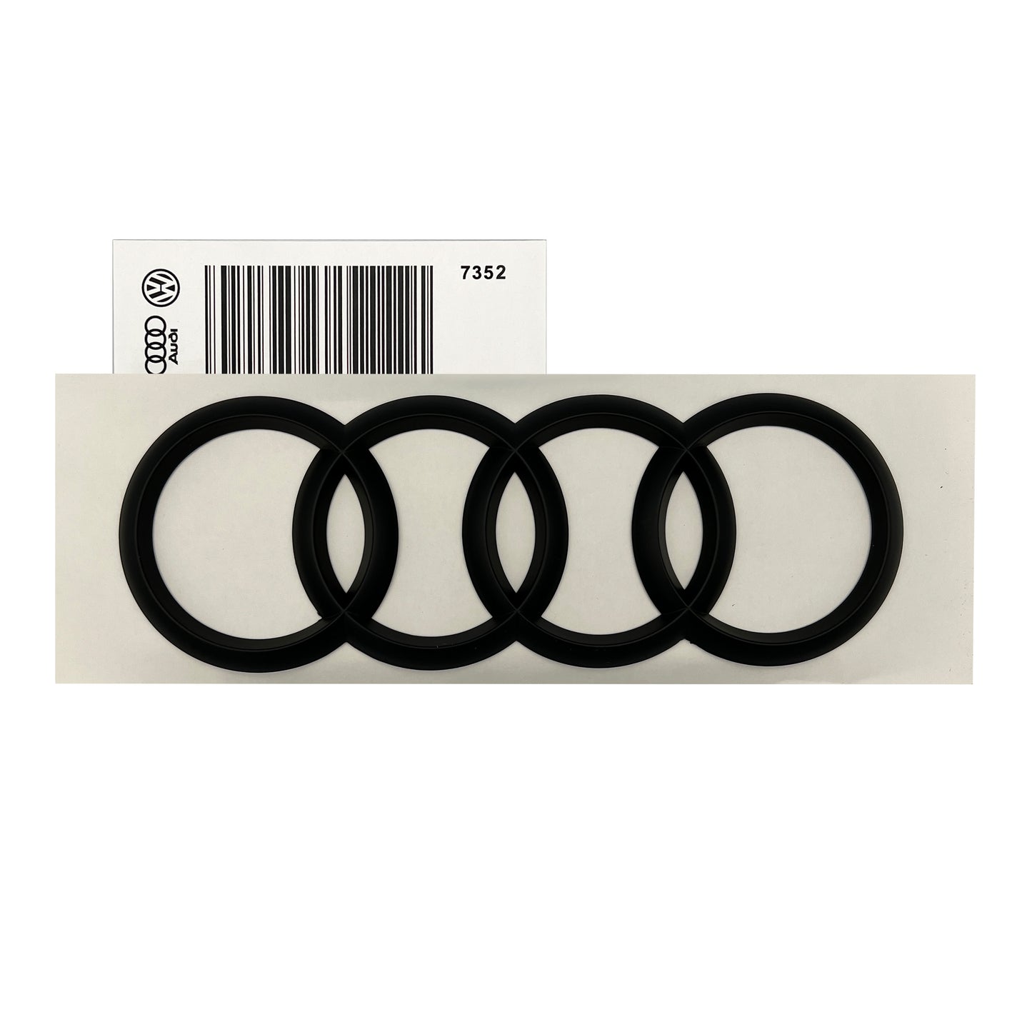 Audi A7 Rings Front Grill Rear Curve Trunk Emblem S7 RS7 Gloss Black Logo OE Set 285mm/203mm