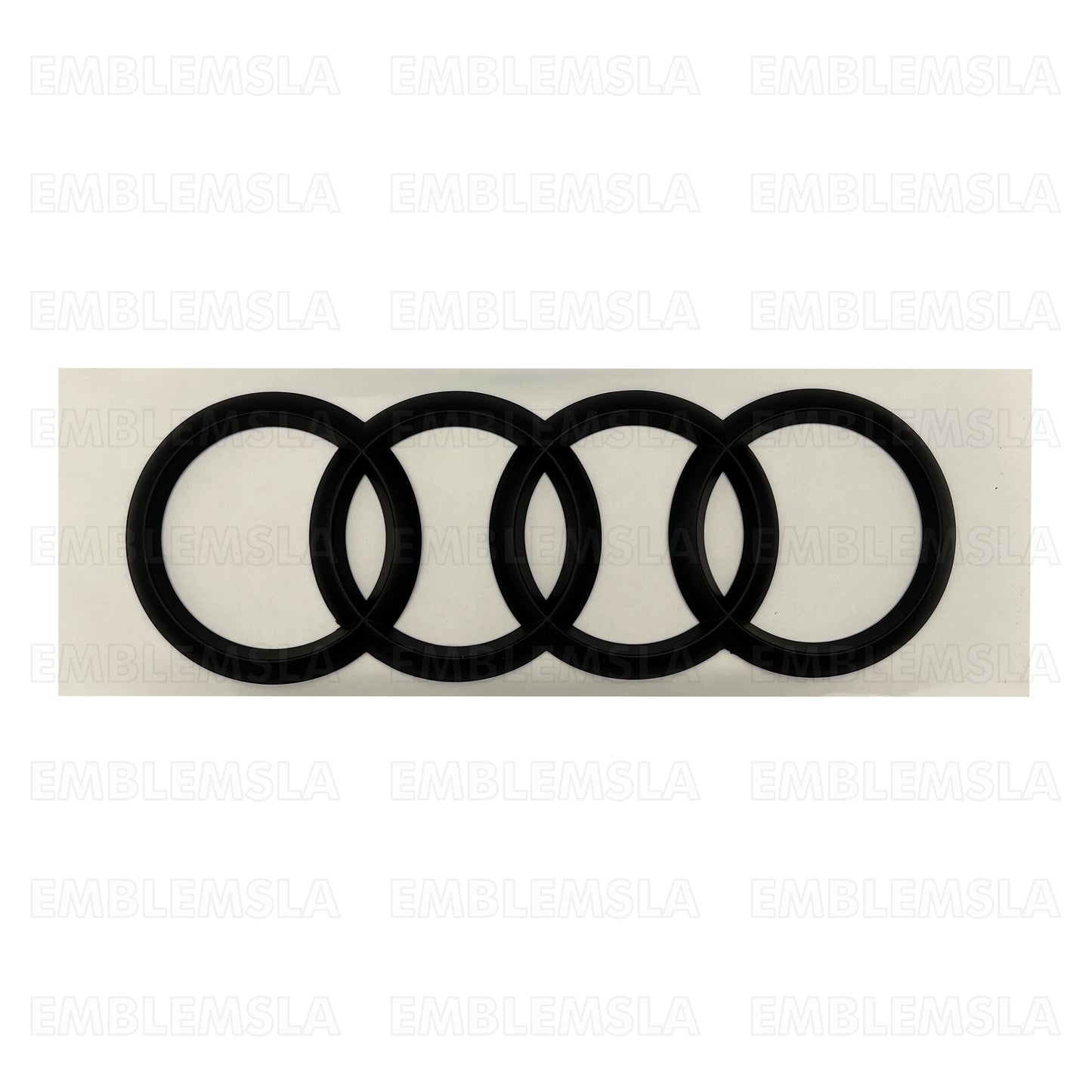 Audi A7 Rear Rings S7 RS7 Gloss Black Rear Trunk Emblem Lid Concave Curve Badge 203mm