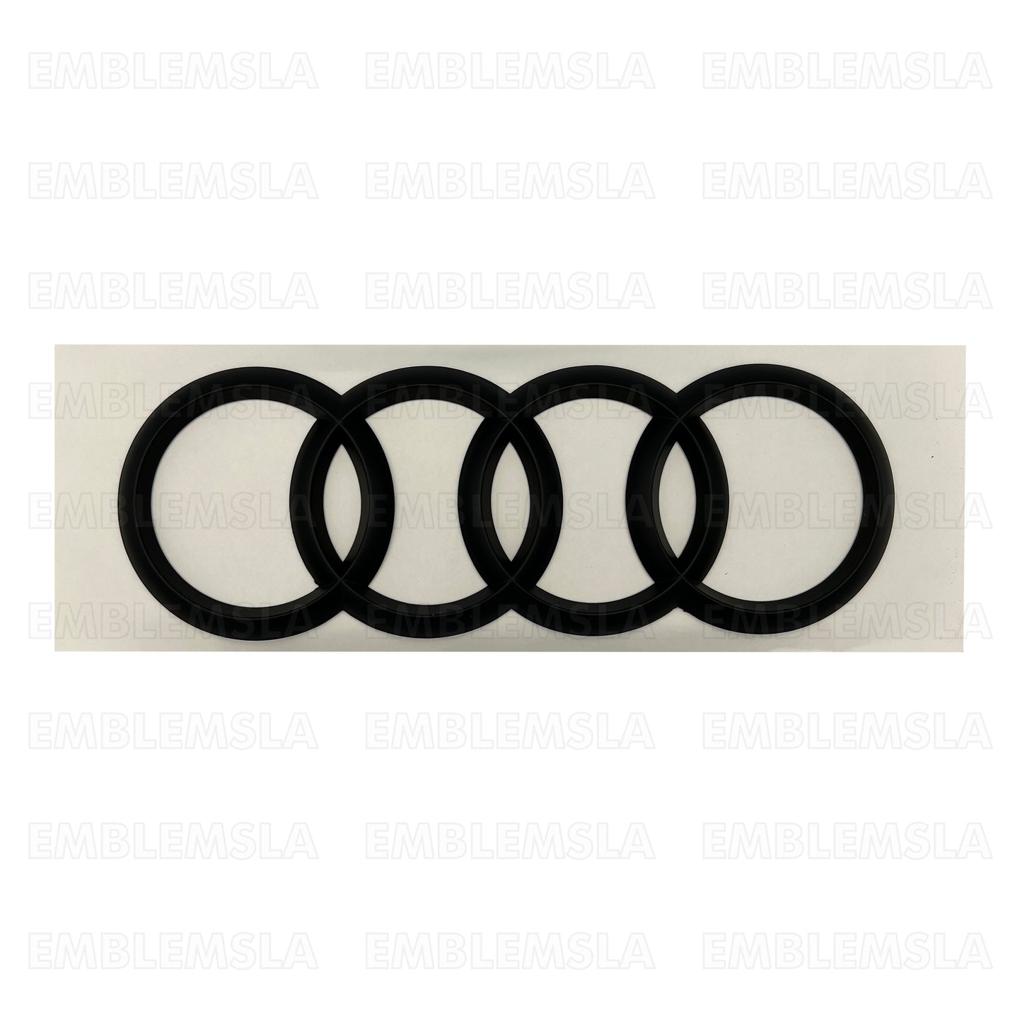 Audi Rear Rings Gloss Black 203mm Trunk Lid Emblem Badge Logo A4 S4 S6 A6 Q3 Q5
