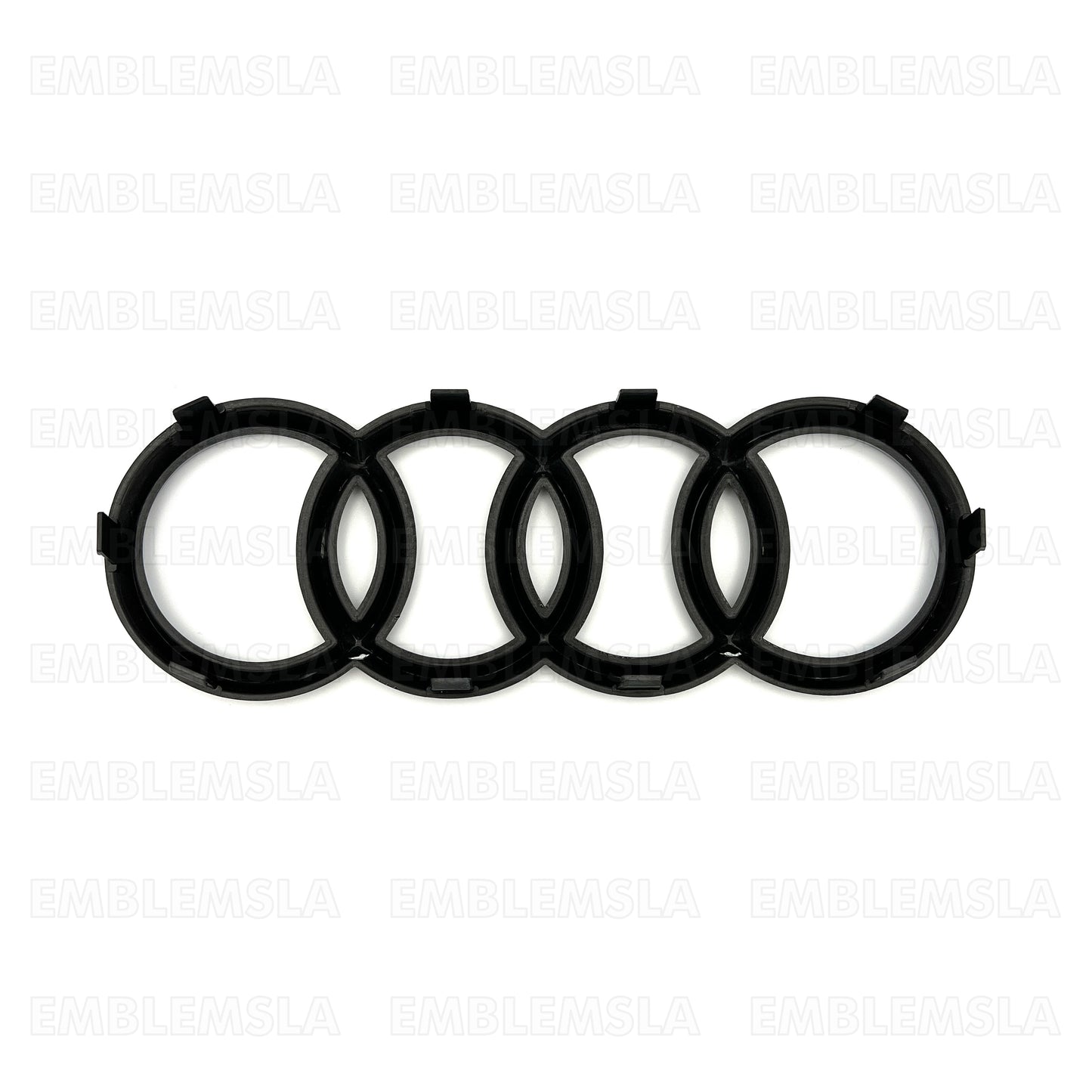 Audi Rings Front Grill Gloss Black Emblem Badge Q5 SQ5 Q3 Q7 A6 A7 285mm
