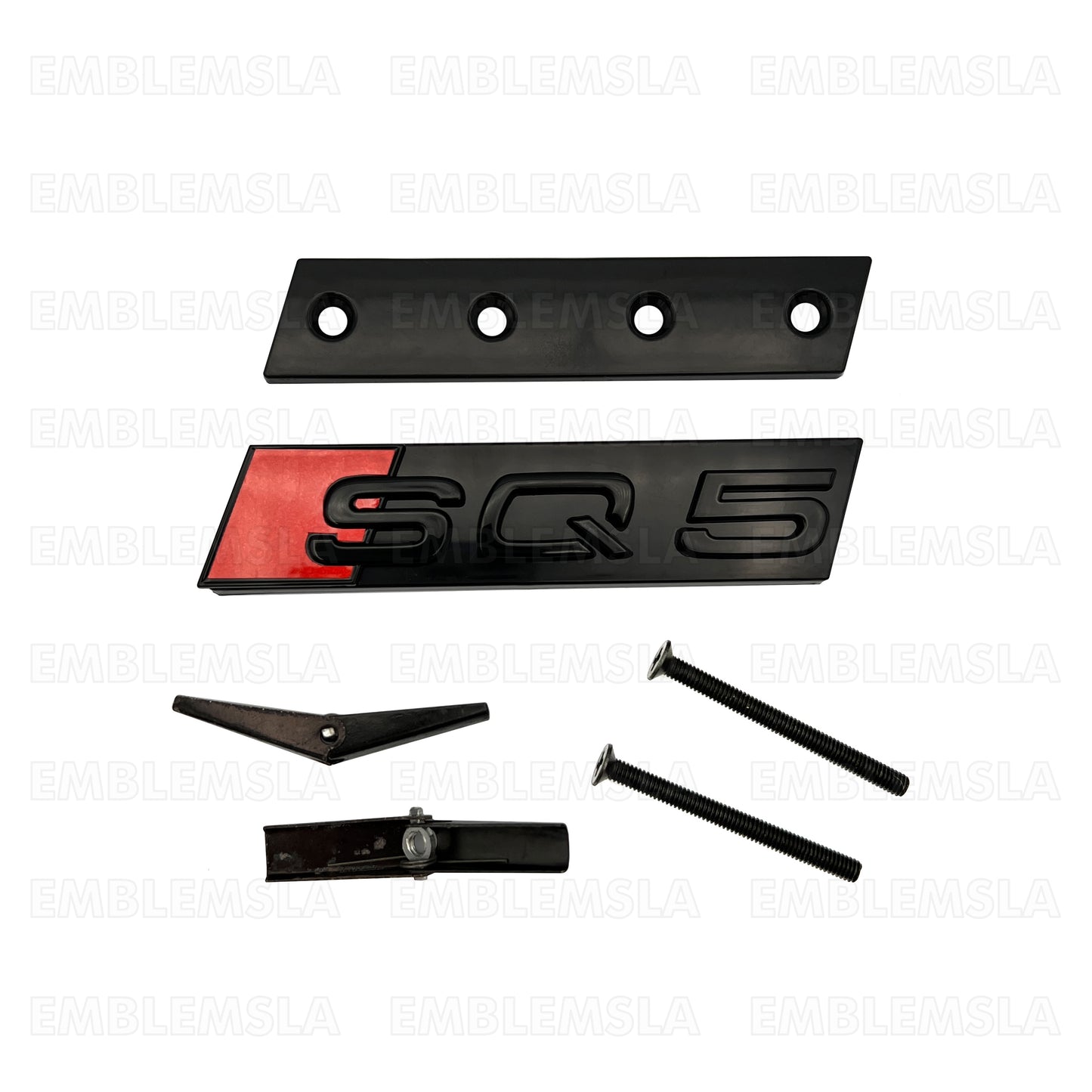 Audi SQ5 Front Grill Emblem Gloss Black for Q5 SQ5 Hood Grille Badge Nameplate