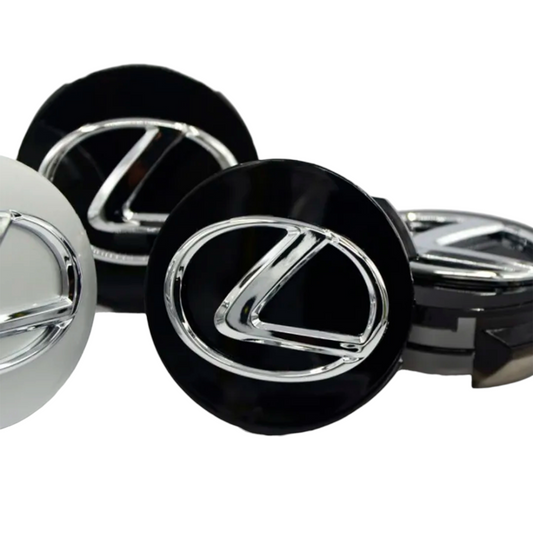 Lexus Set Of 4 Black-chrome Wheel Center Caps 62mm