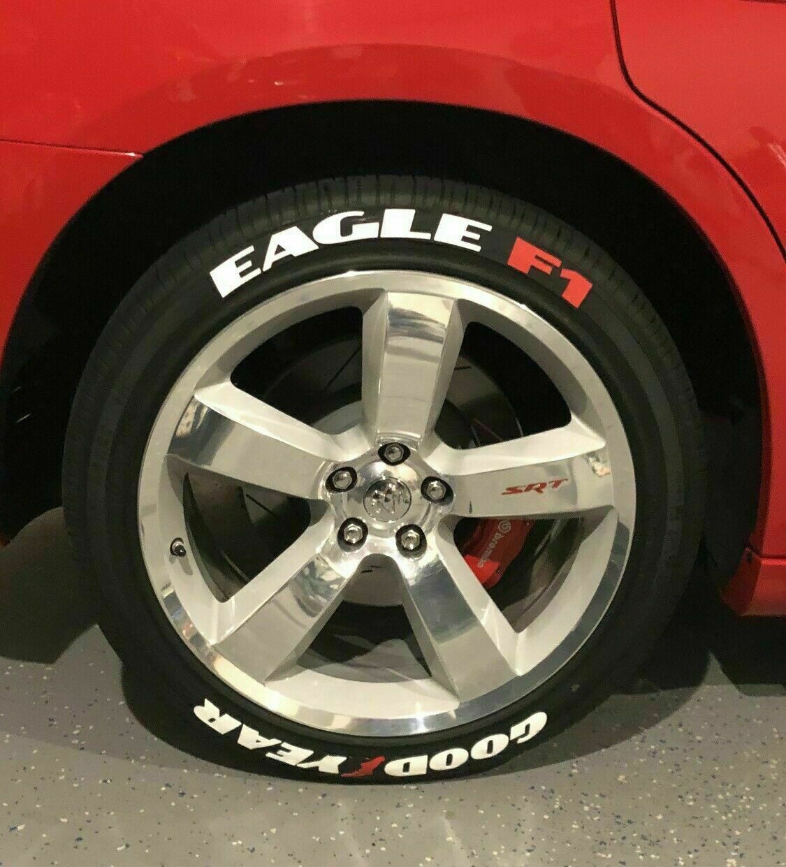 Permanent Tire Lettering Stickers Good Year Eagle F1 4 wheels 1.25" for 14"to 24