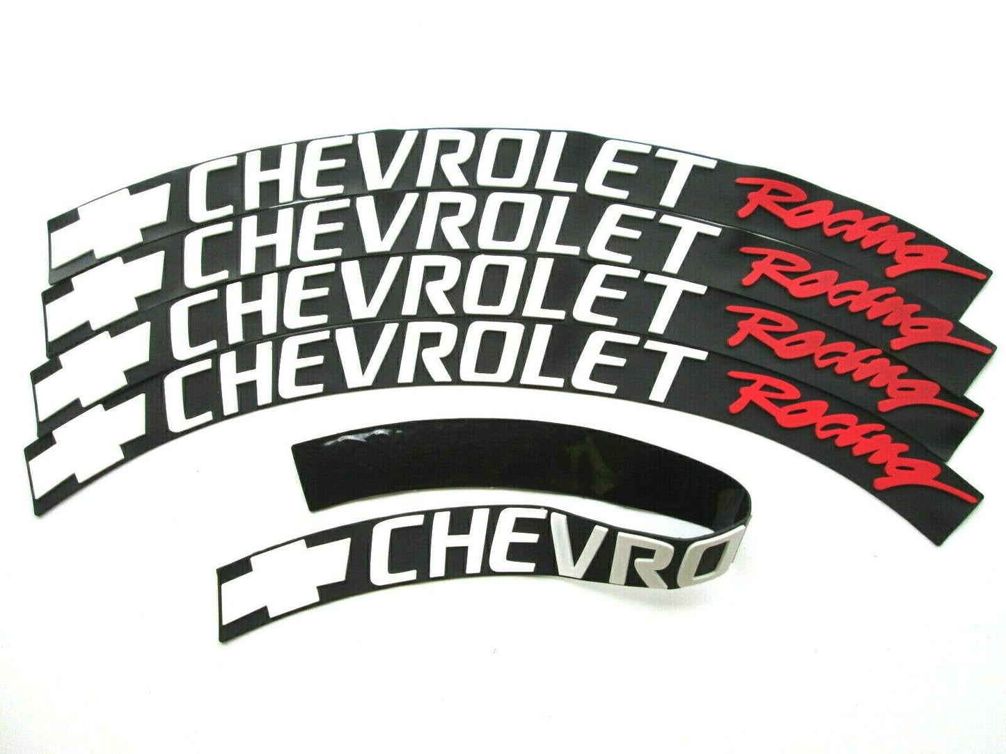 Permanent Tire Lettering Stickers Chevrolet set for 4 wheels 1.38" for 14" to 22"