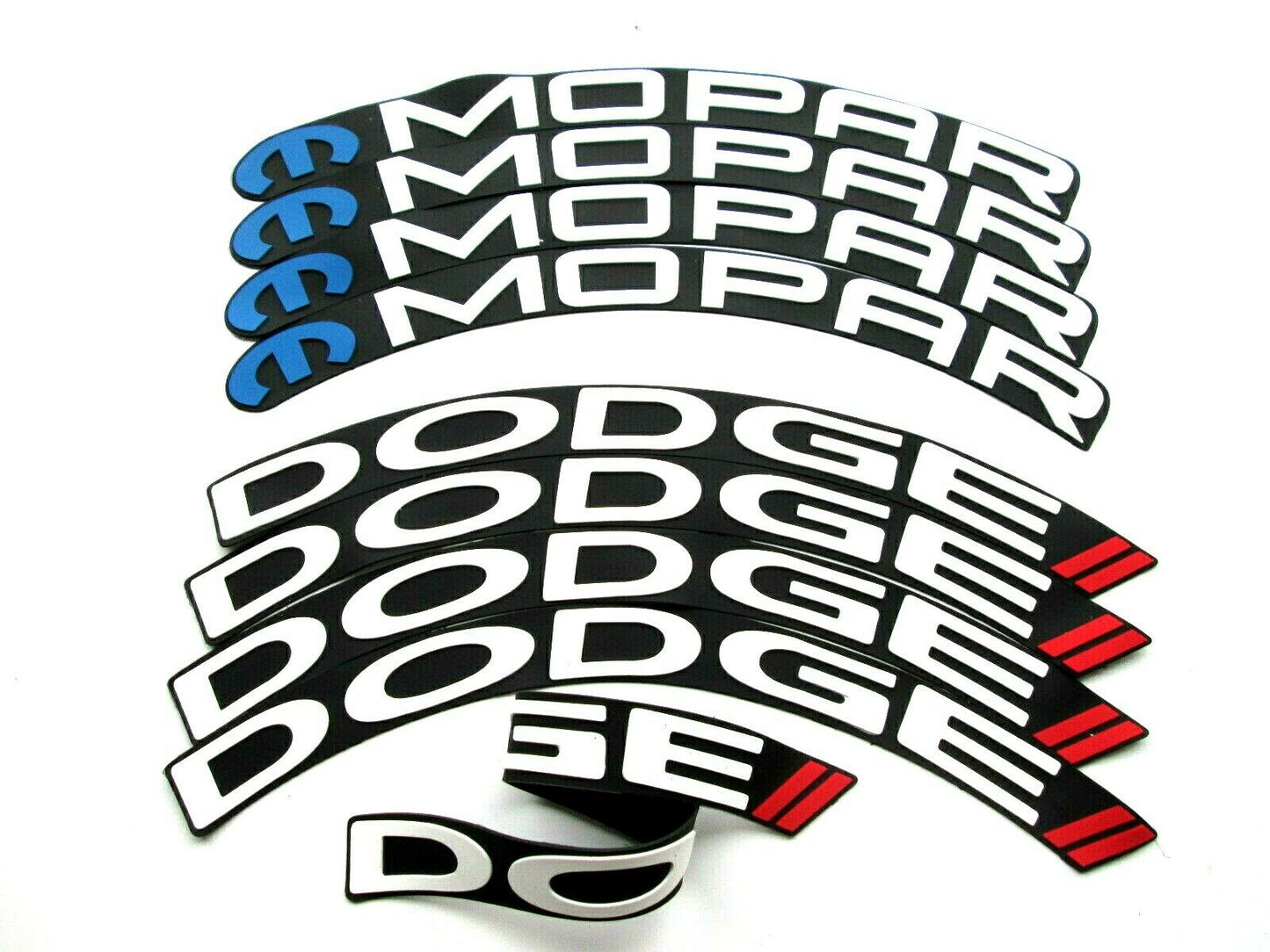 Permanent Tire Lettering Stickers Dodge Mopar set 4 wheels 1.25" for 14" to 24"