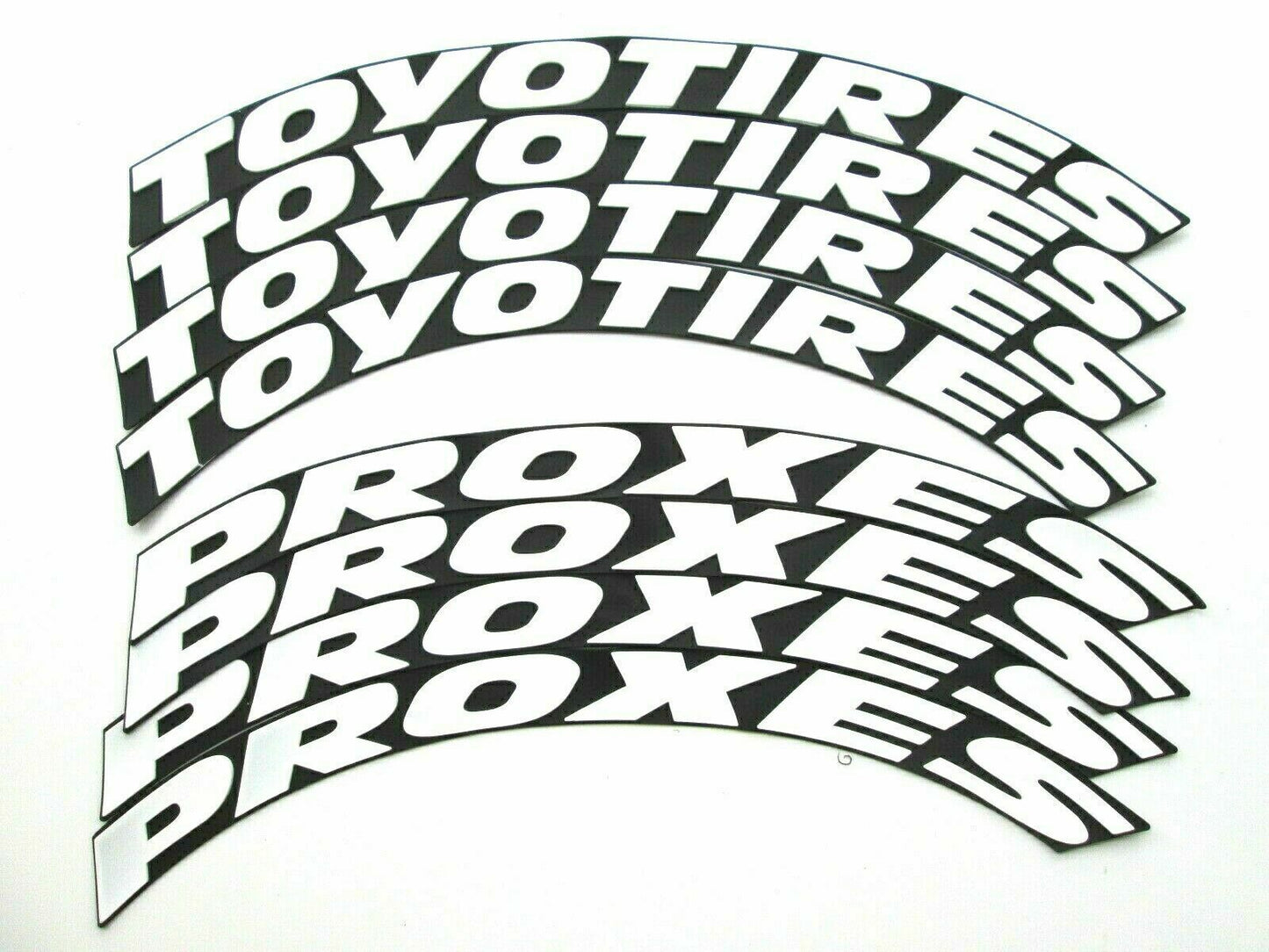 Permanent Tire Lettering Stickers Toyo Tires Proxes set 1.25" for 14" to 22"