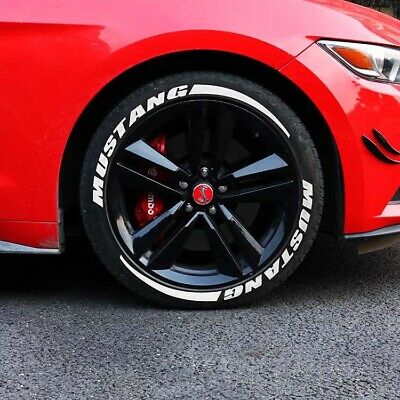 Permanent Tire Lettering Stickers Mustang Stripes 4 wheels 1.07" for 14" to 24"